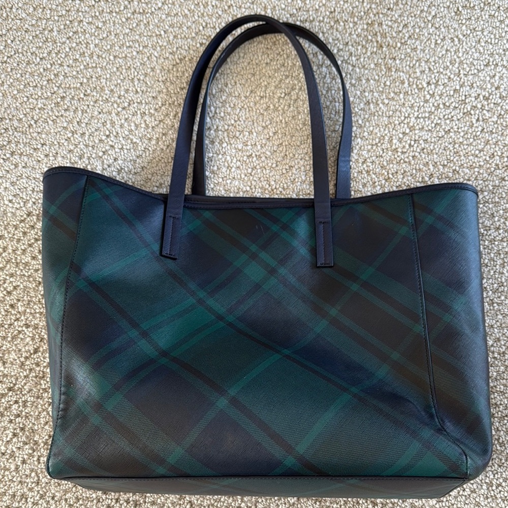 Talbots Oversized Plaid Tote Bag